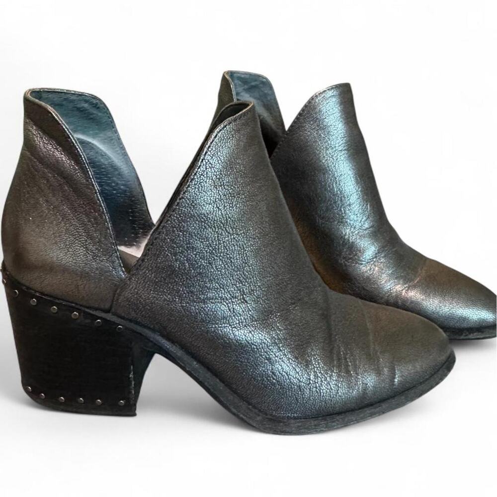 Vince camuto space gray booties with studs